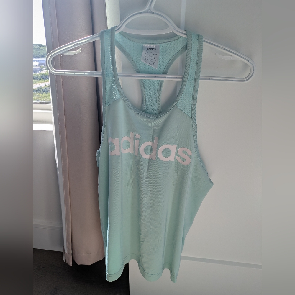 Adidas Light Green Racerback Tank